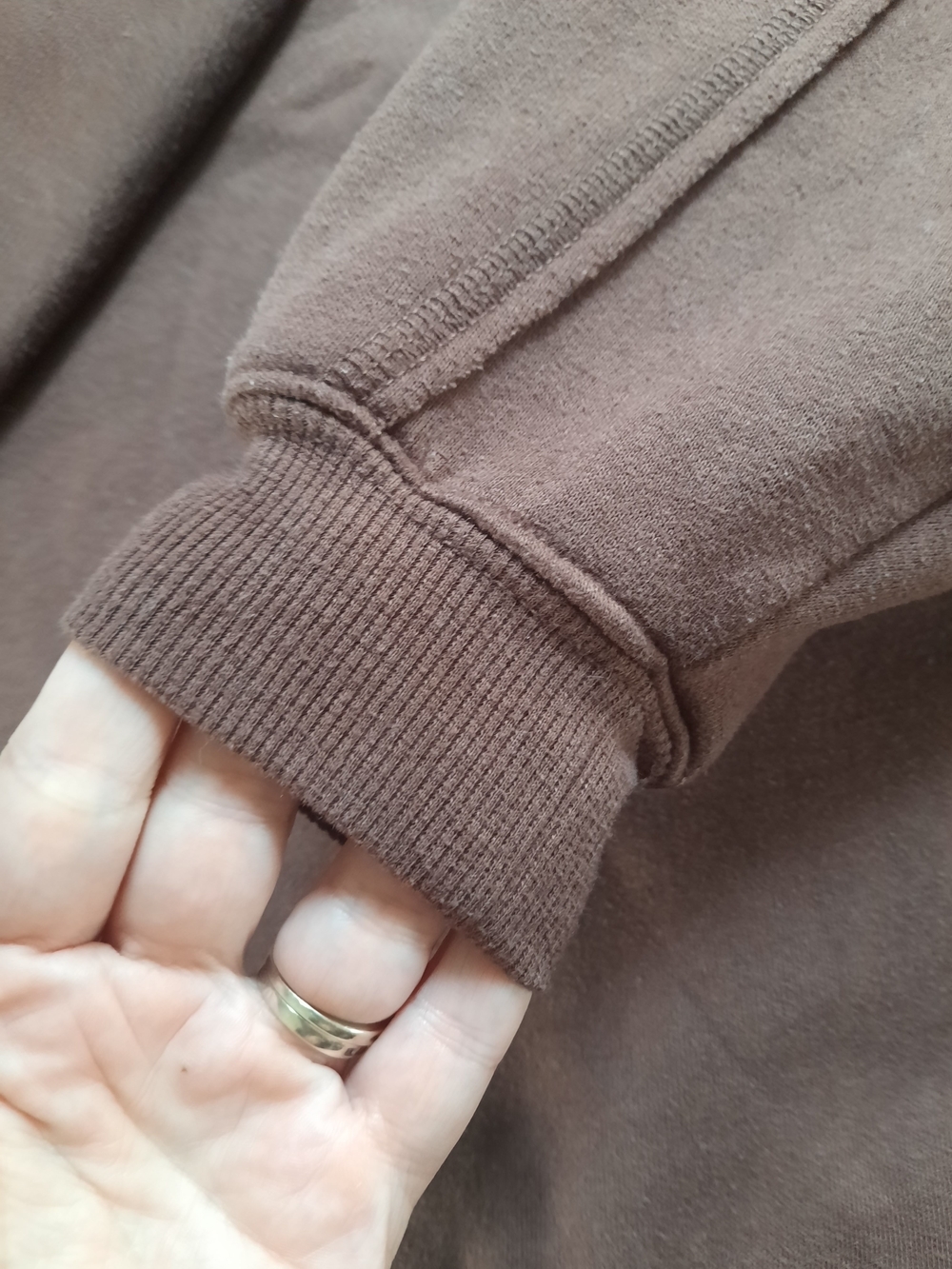 Bluenotes Fleece Crewneck Sweater in Warm Brown - Picture 4 of 4